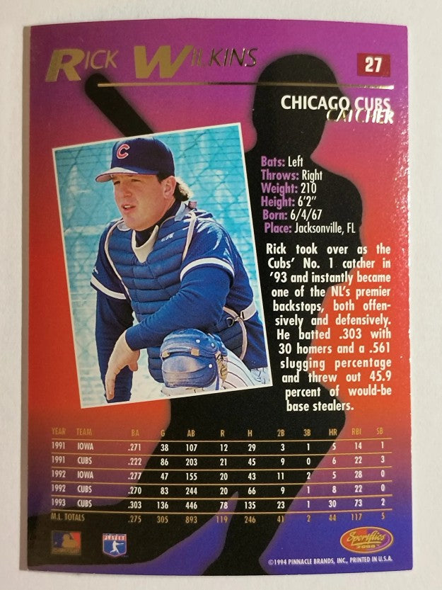 1994 Sportflics #27 Rick Wilkins