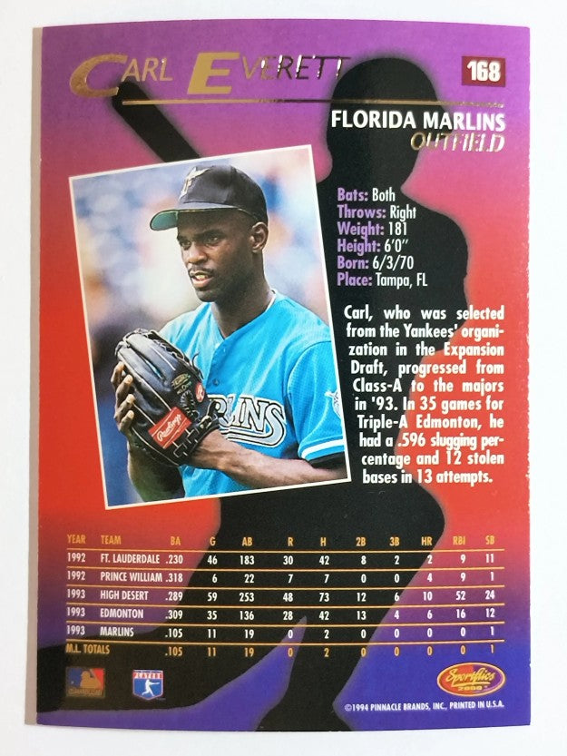 1994 Sportflics #168 Carl Everett