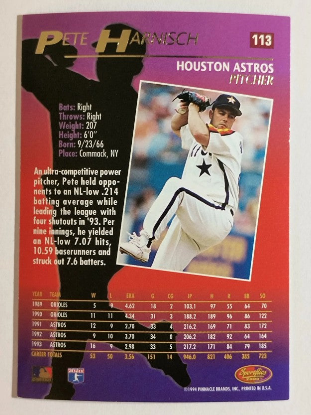 1994 Sportflics #113 Pete Harnisch