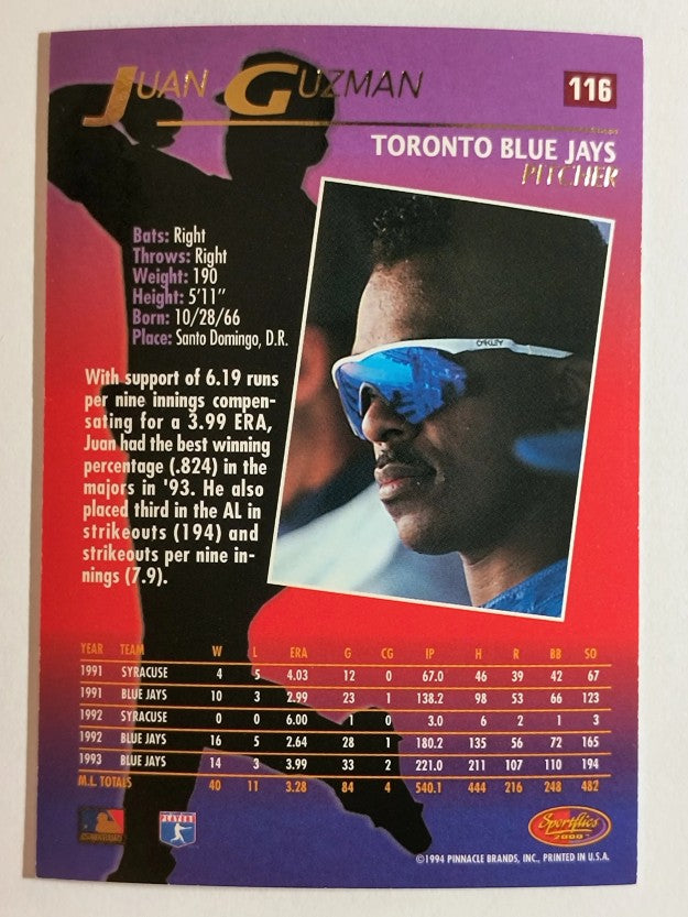 1994 Sportflics #116 Juan Guzman