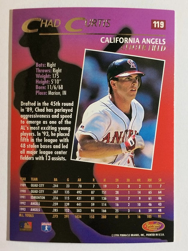 1994 Sportflics #119 Chad Curtis