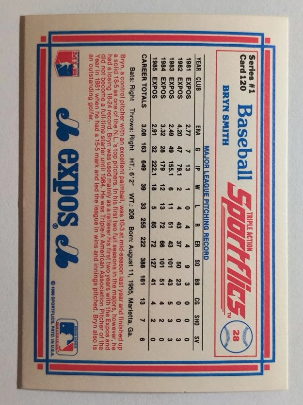1986 Sportflics #120 Bryn Smith