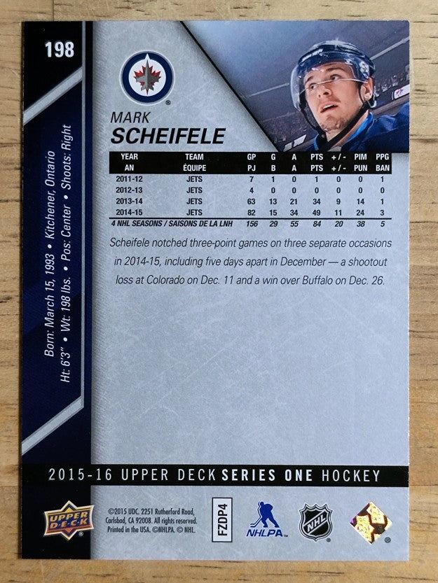 2015-16 Upper Deck #198 Mark Scheifele