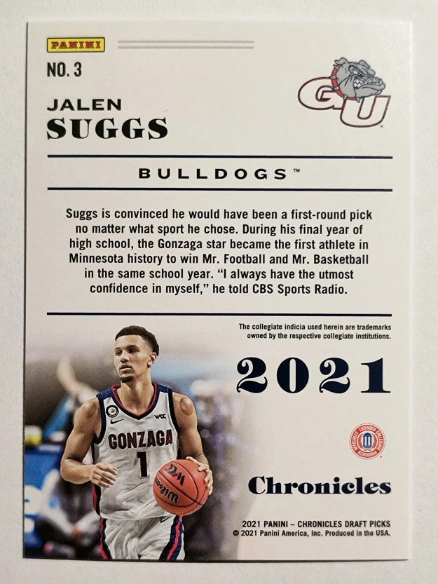 2021-22 Panini Chronicles Draft Picks #3 Jalen Suggs