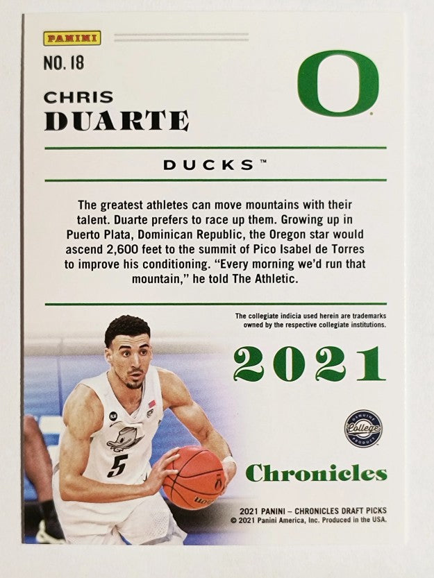 2021-22 Panini Chronicles Draft Picks #18 Chris Duarte