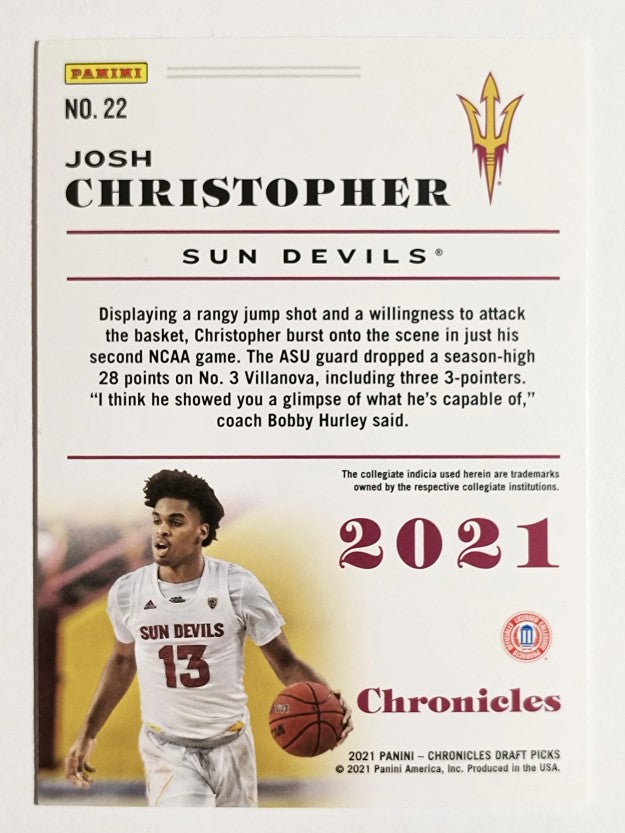 2021-22 Panini Chronicles Draft Picks #22 Josh Christopher