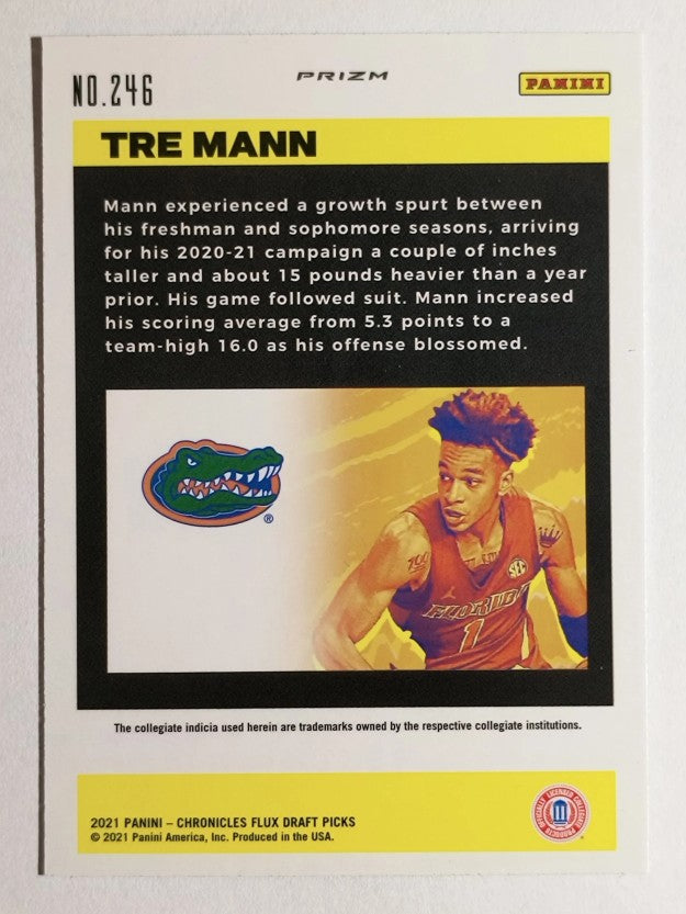 2021-22 Panini Chronicles Draft Picks Black #246 Tre Mann/Flux