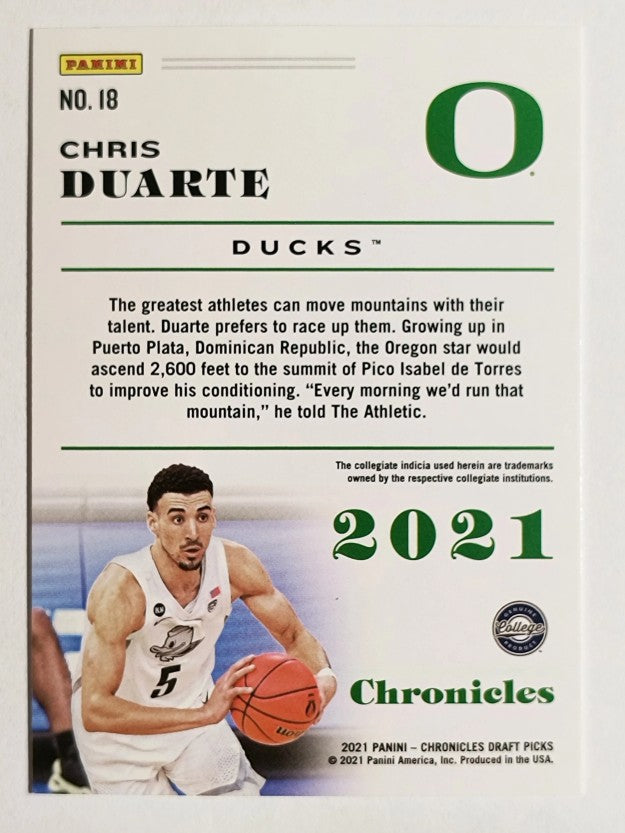 2021-22 Panini Chronicles Draft Picks #18 Chris Duarte