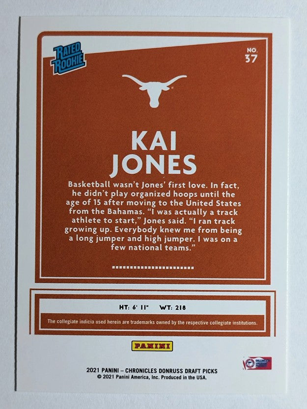2021-22 Panini Chronicles Draft Picks #37 Kai Jones/Donruss