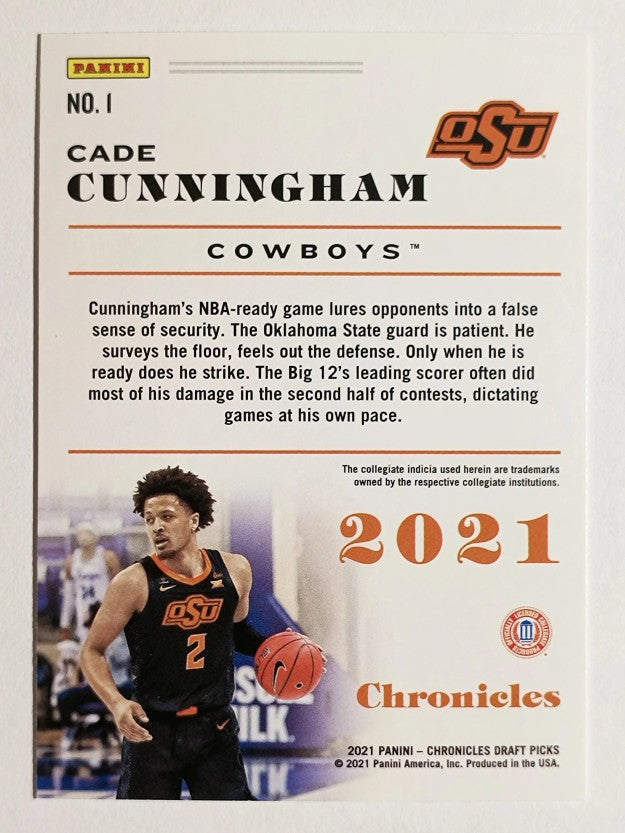2021-22 Panini Chronicles Draft Picks #1 Cade Cunningham