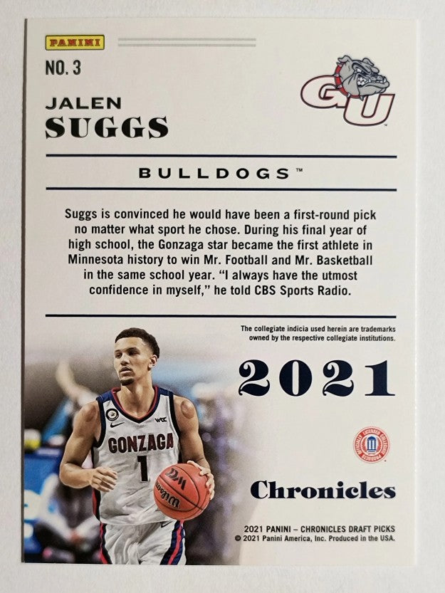 2021-22 Panini Chronicles Draft Picks #3 Jalen Suggs