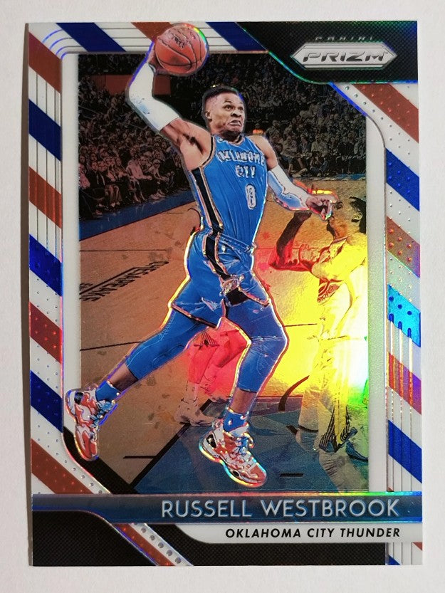 2018-19 Panini Prizm Prizms Red White and Blue #39 Russell Westbrook