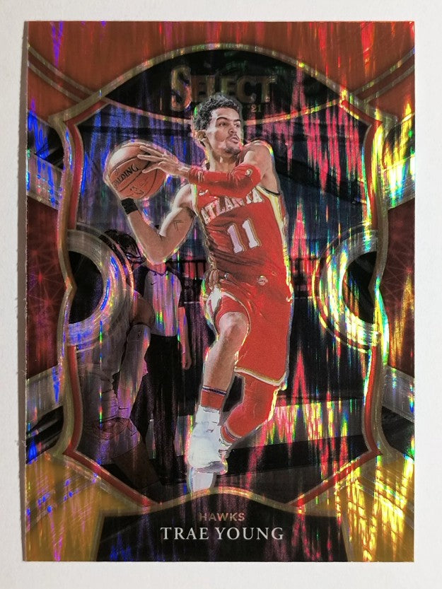 2020-21 Select Prizms Red White Orange Flash #2 Trae Young