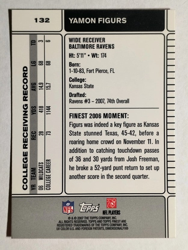 2007 Finest #132 Yamon Figurs RC