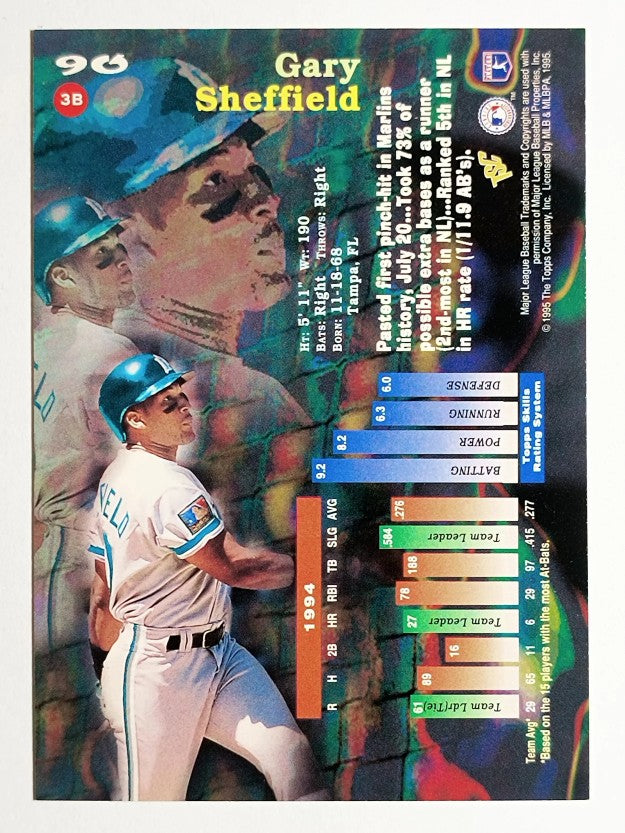 1995 Stadium Club #90 Gary Sheffield