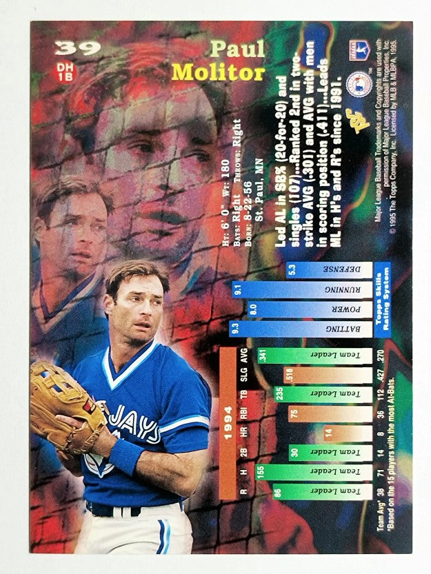 1995 Stadium Club #39 Paul Molitor