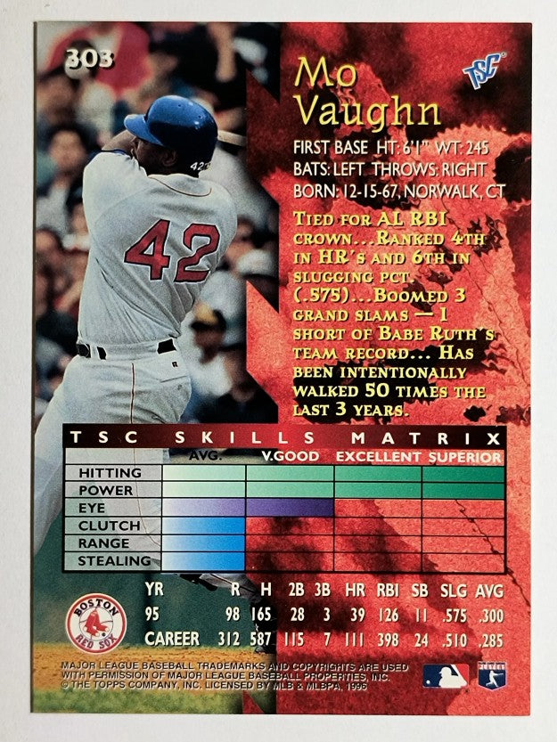 1996 Stadium Club #303 Mo Vaughn
