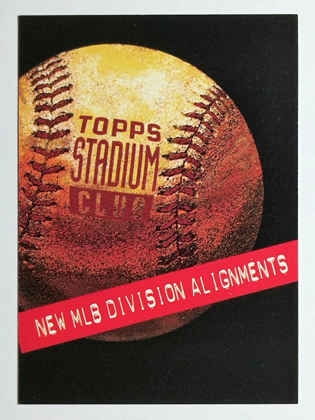 1994 Stadium Club Infocards 2 #7 New MLB Division Alignments