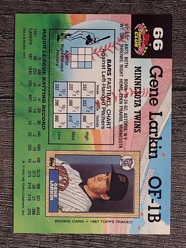 1992 Stadium Club #66 Gene Larkin