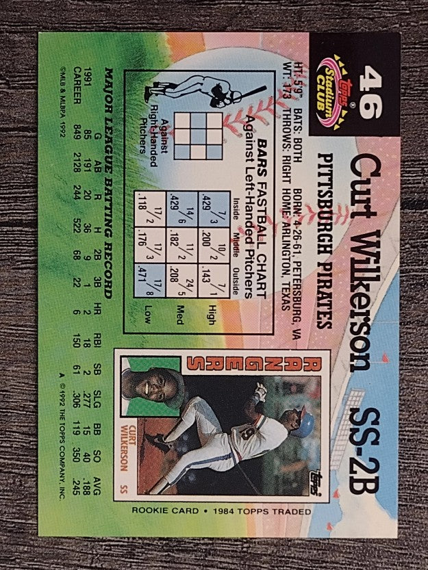 1992 Stadium Club #46 Curt Wilkerson