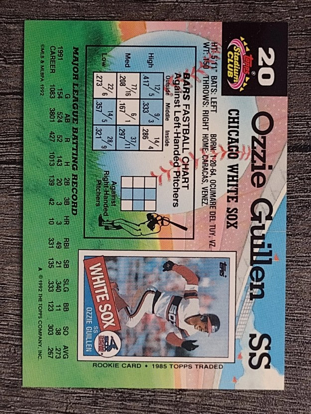 1992 Stadium Club #20 Ozzie Guillen