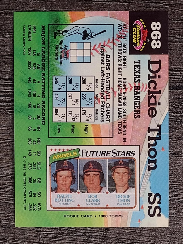 1992 Stadium Club #868 Dickie Thon