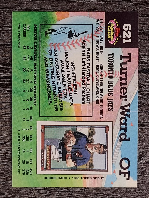 1992 Stadium Club #621 Turner Ward
