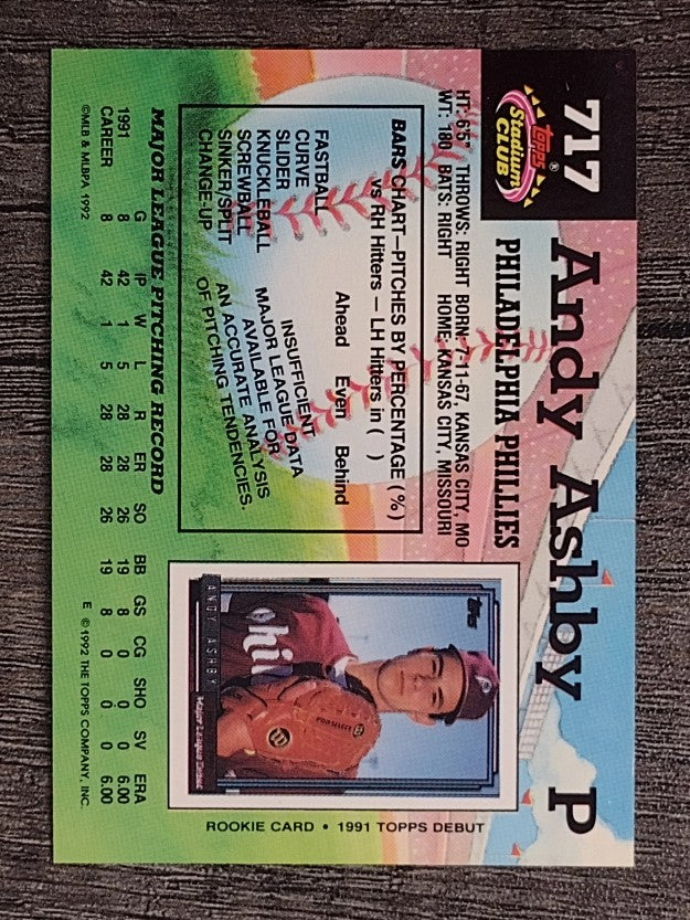 1992 Stadium Club #717 Andy Ashby