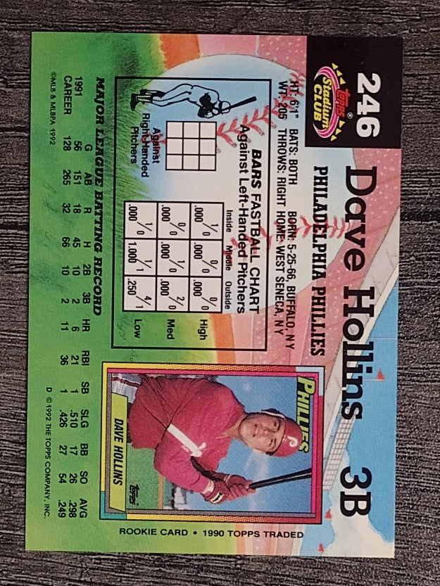 1992 Stadium Club #246 Dave Hollins