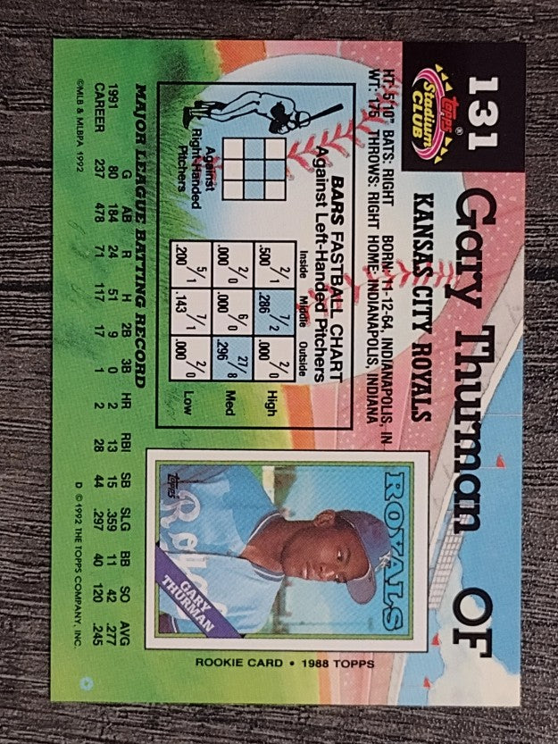 1992 Stadium Club #131 Gary Thurman