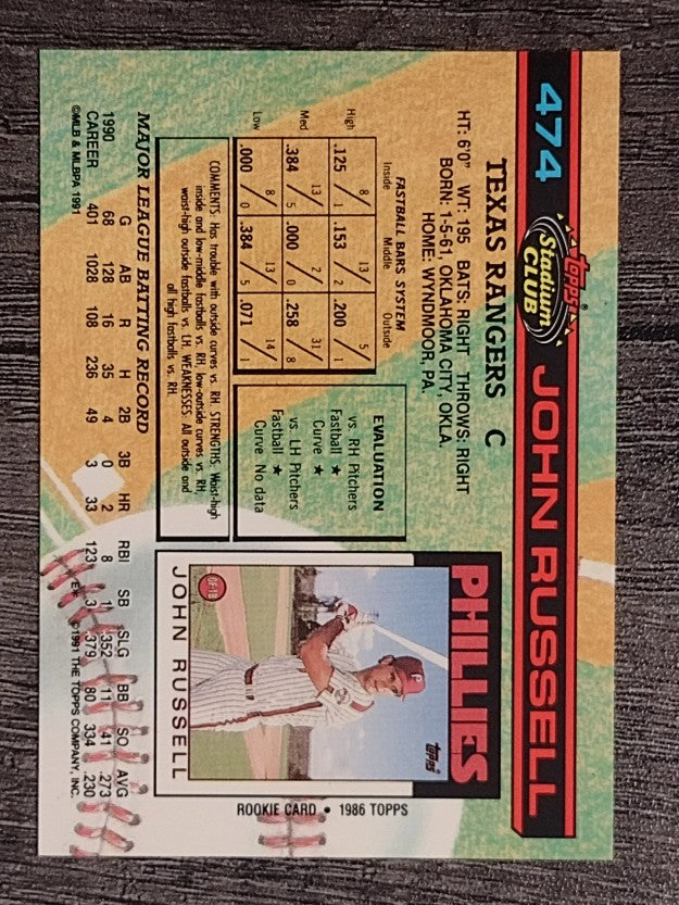 1991 Stadium Club #474 John Russell