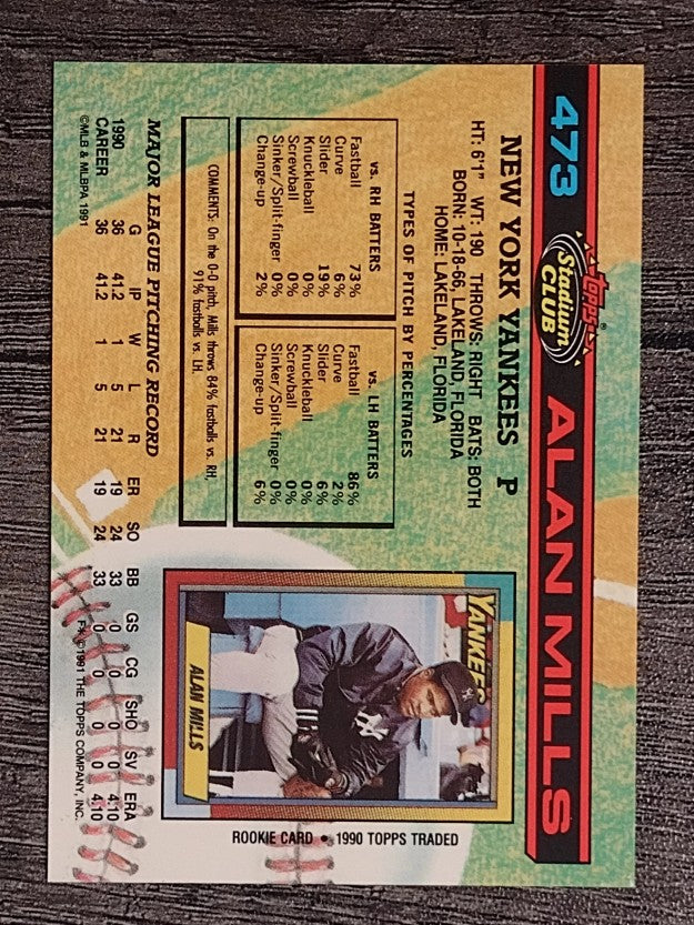 1991 Stadium Club #473 Alan Mills
