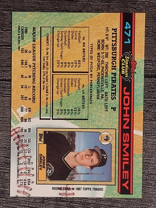 1991 Stadium Club #471 John Smiley