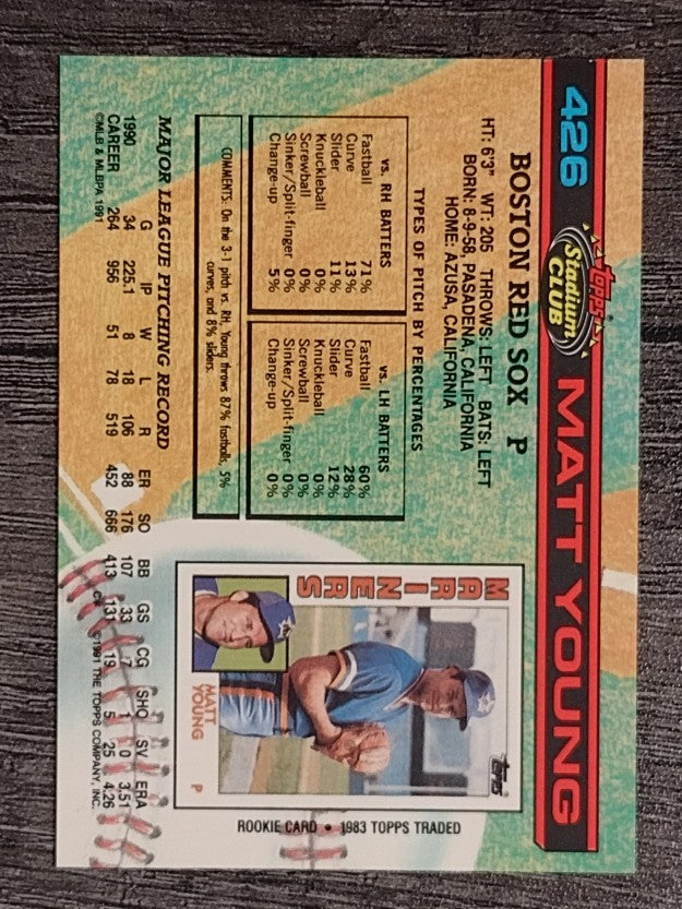 1991 Stadium Club #426 Matt Young