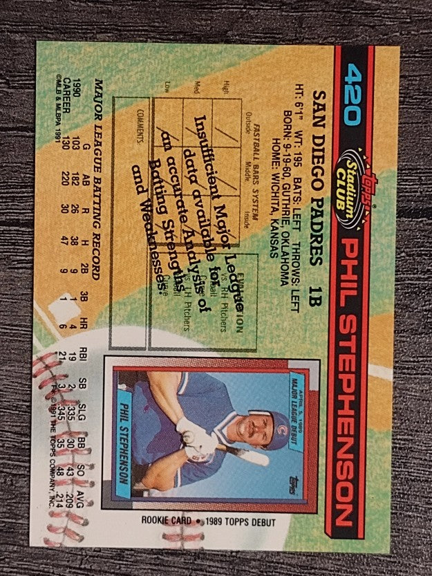 1991 Stadium Club #420 Phil Stephenson