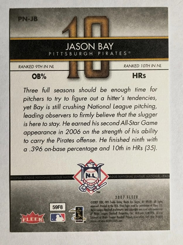 2007 Fleer Perfect 10 #JB Jason Bay