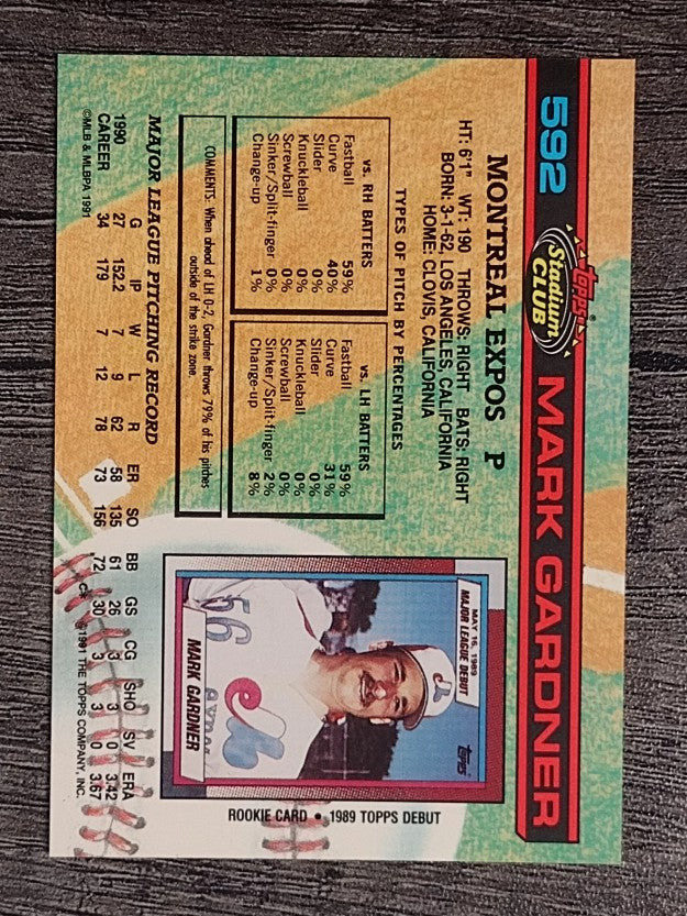 1991 Stadium Club #592 Mark Gardner