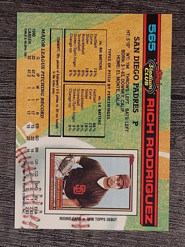 1991 Stadium Club #565 Rich Rodriguez RC