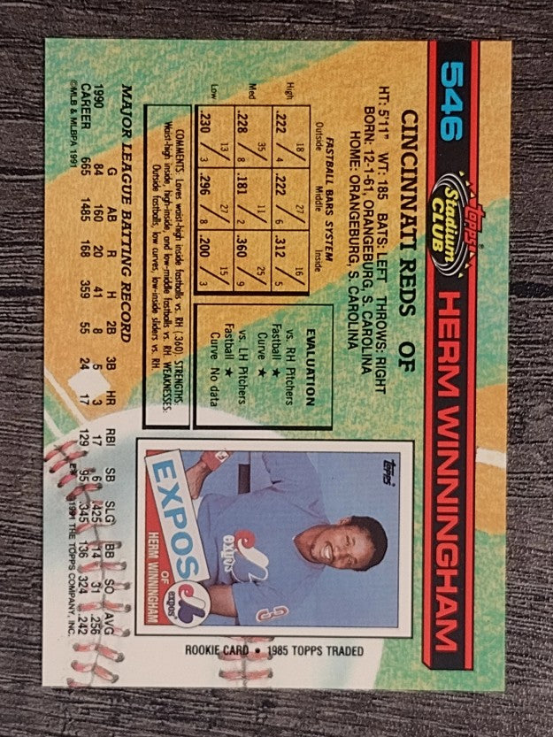 1991 Stadium Club #546 Herm Winningham