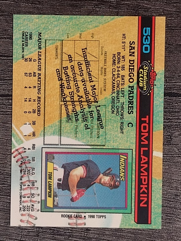 1991 Stadium Club #530 Tom Lampkin