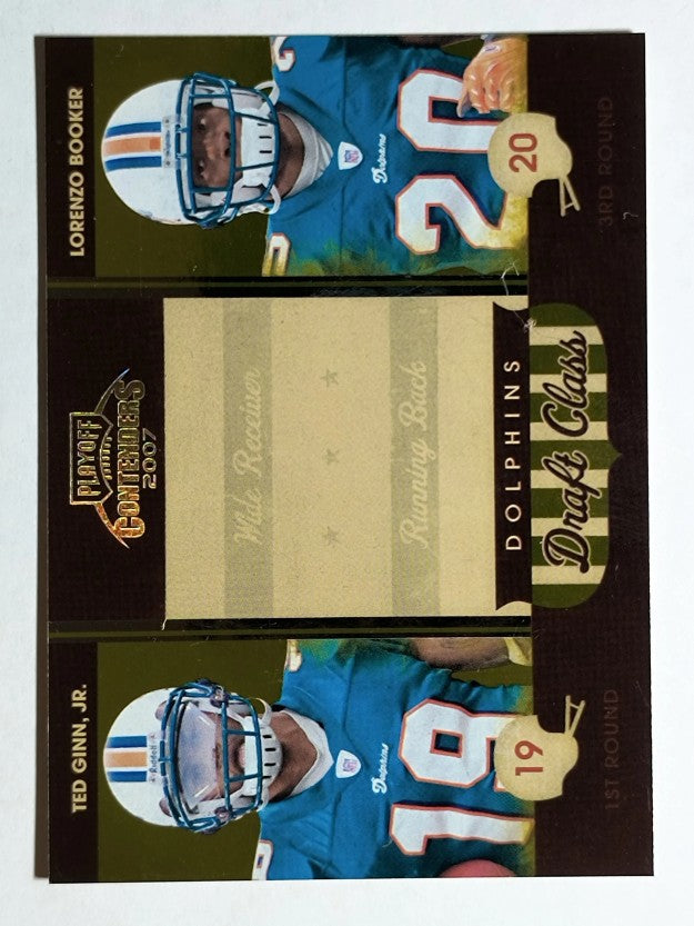 2007 Playoff Contenders Draft Class Gold Holofoil Ted Ginn Jr./Lorenzo Booker