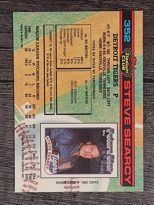 1991 Stadium Club #352 Steve Searcy