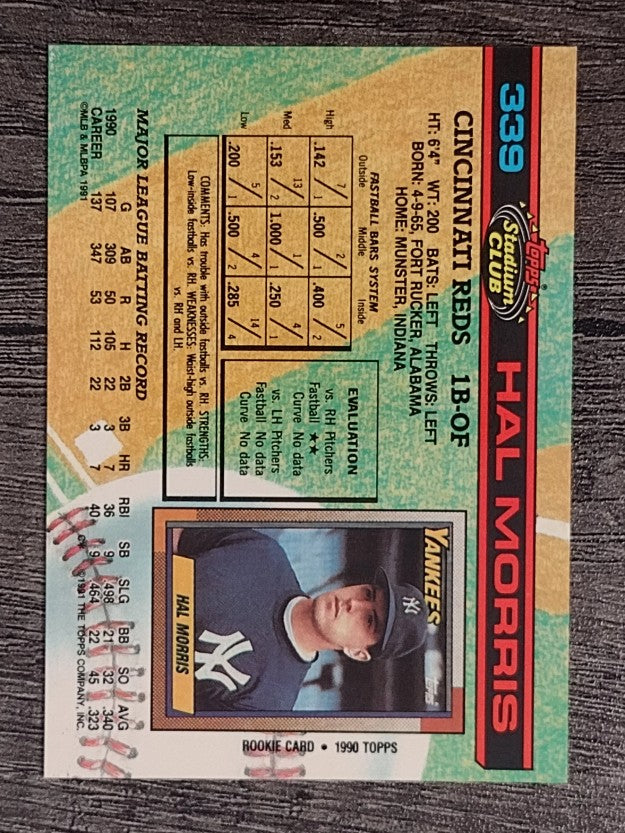 1991 Stadium Club #339 Hal Morris