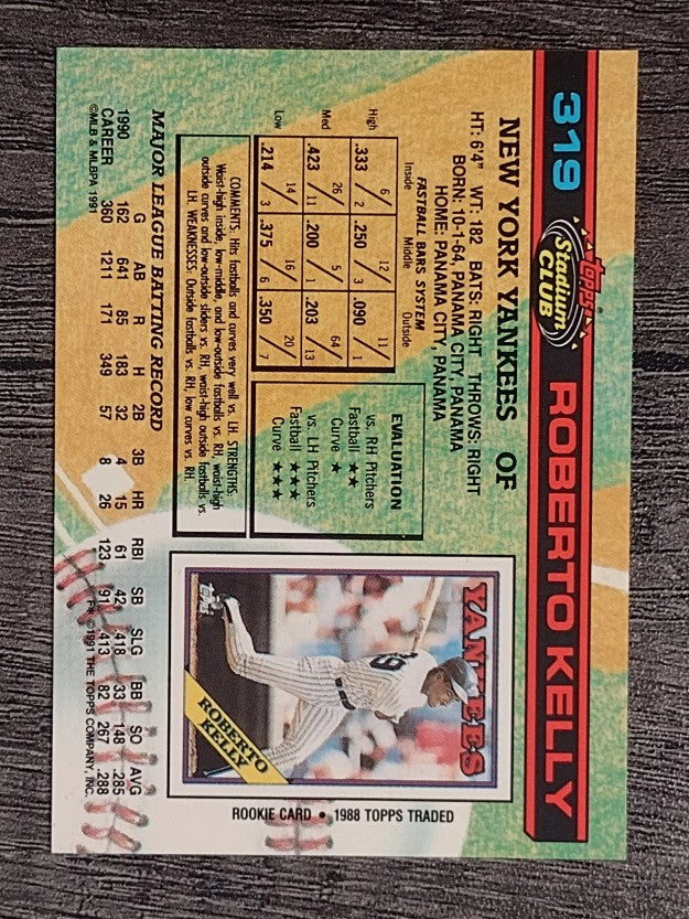 1991 Stadium Club #319 Roberto Kelly