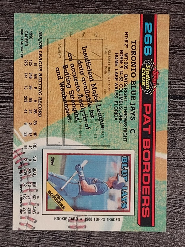 1991 Stadium Club #266 Pat Borders