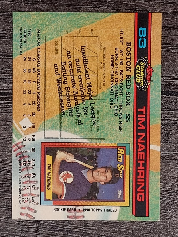 1991 Stadium Club #83 Tim Naehring