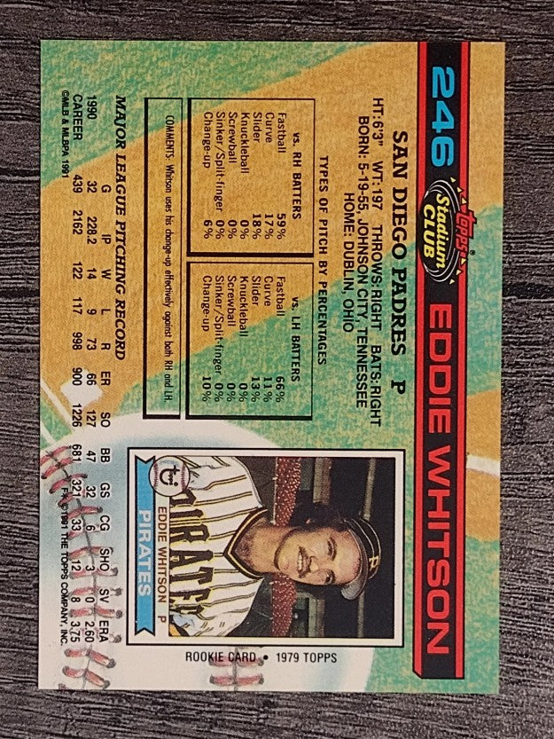 1991 Stadium Club #246 Eddie Whitson