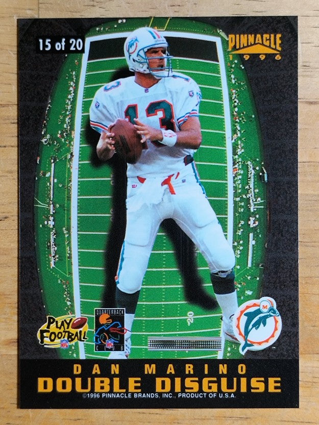 1996 Pinnacle Double Disguise #15 Brett Favre/Dan Marino