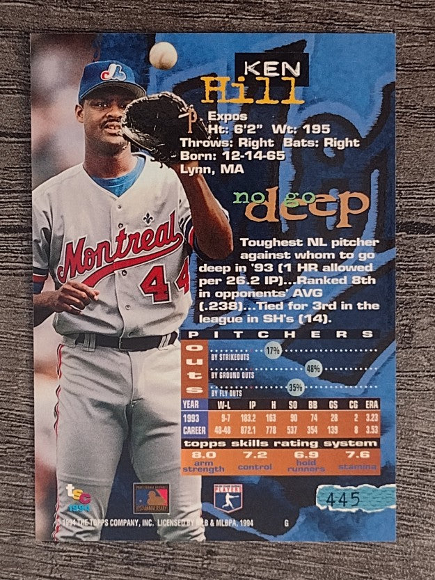 1994 Stadium Club #445 Ken Hill