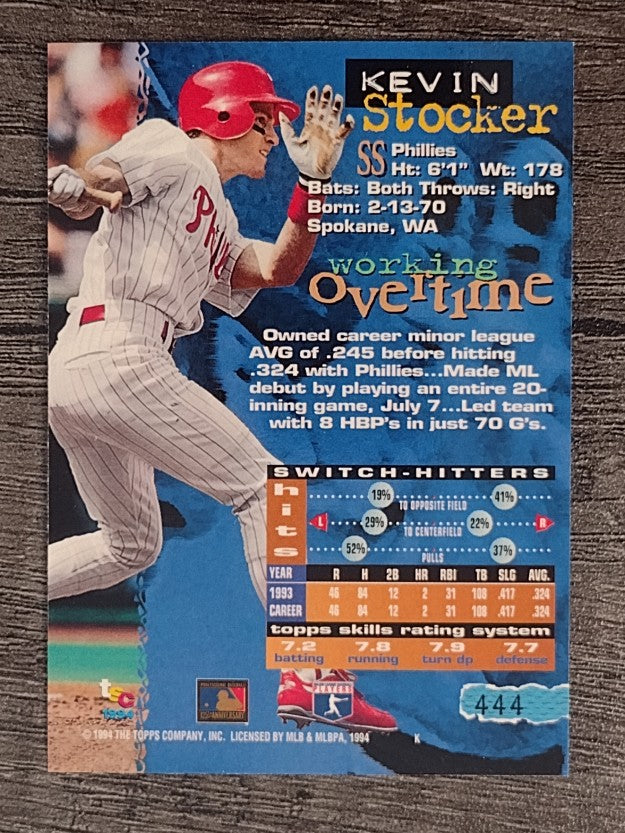 1994 Stadium Club #444 Kevin Stocker